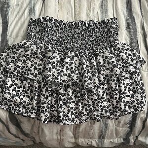 Altar'd State Black and White Bubble Mini Skirt